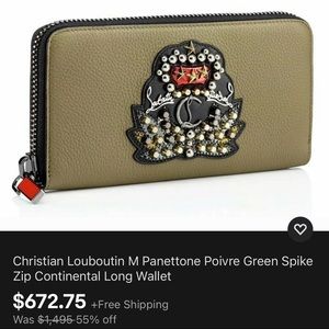 Christian Louboutin M Panettone emerald Wallet